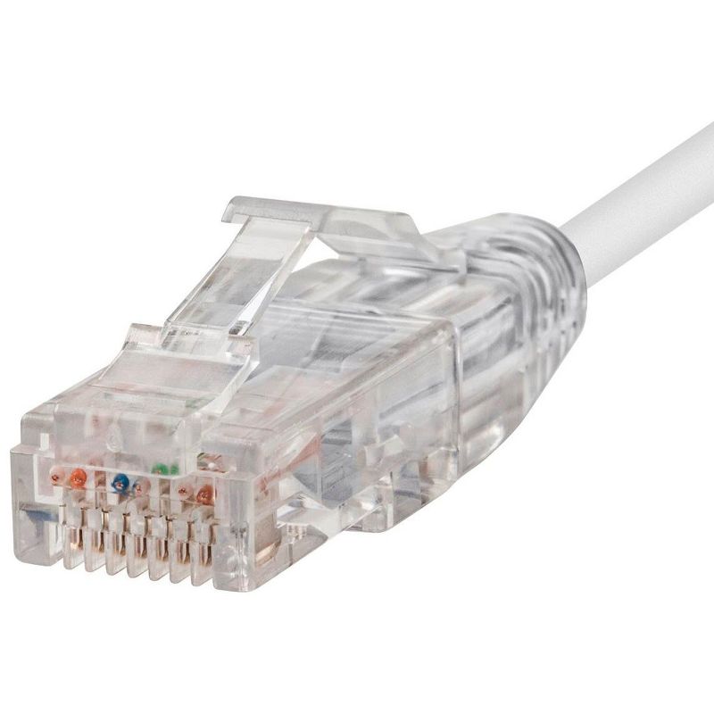 Monoprice Cat6 Ethernet Patch Cable - 20 feet - White | Snagless RJ45 Stranded 550MHz UTP CMR Riser Rated Pure Bare Copper Wire 28AWG - SlimRun Series, 3 of 6