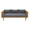 Outdoor 3-Seater Sofa Patio Daybed with Armrests & Water-Resistant Cushions, Acacia Wood Frame Sofa Couch - ModernLuxe - 2 of 4
