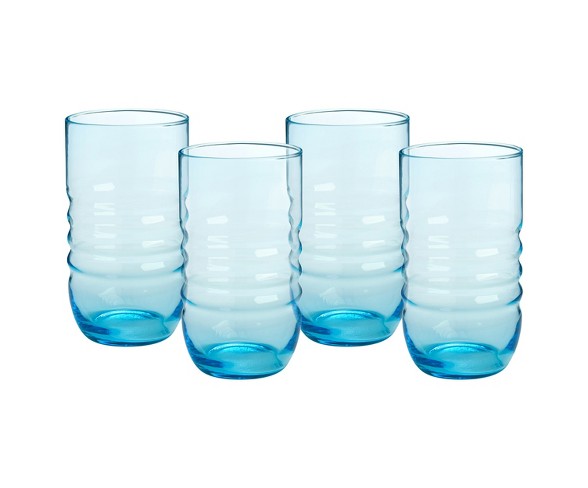 Artland Spa Highball Glass - Set of 4 Aqua