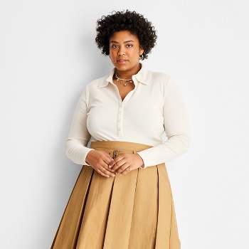 Allegra K Women's Sleeveless Collared Business Work Bodysuit Tops Button  Down Leotard Shirt White X-large : Target