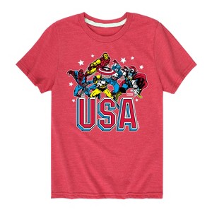 Boys' - Marvel - USA Short Sleeve Graphic T-Shirt - 1 of 4