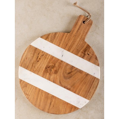 Mandawa Charcuterie Board - White, 23"