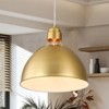 Rennnsan Novalia 13"W 1-Light Dome Modern Dimmable Pendant in Gold - 2 of 4