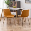 NicBex Set of 2 Dining Chair Modern Upholstered Velvet Fabric Kitchen Side Chair with Metal Legs for Kitchen,Dining Room - 2 of 4