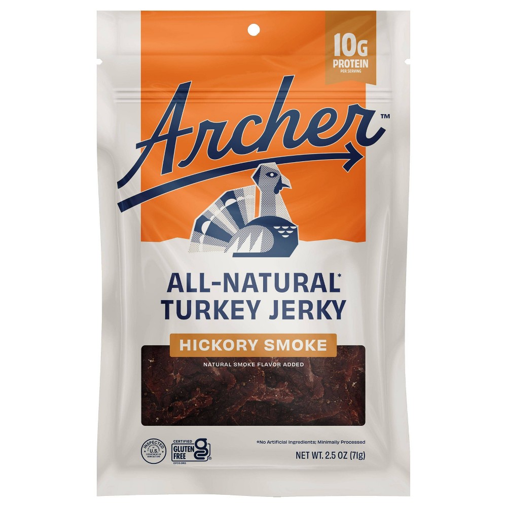 Archer Jerky Hickory Smoked Turkey - 10g Protein - 2.5oz