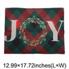 Unique Bargains Christmas Place Mats Linen Red Green 13"x17.7" 2 Pcs - 3 of 4