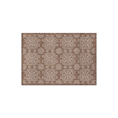 World Rug Gallery Transitional Geometric Textured Flat Weave Indoor/Outdoor Area Rug