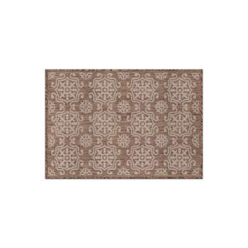World Rug Gallery Transitional Geometric Textured Flat Weave Indoor/Outdoor Area Rug