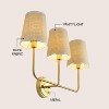 JONATHAN Y Lila Traditional Coastal Scalloped Fabric Shade/Metal LED Vanity Light - 3 of 4