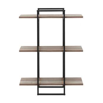 Kate and Laurel Beacon Wood Open Box Shelves Set, 3 Piece, Rustic Brown  Wood, Floating Storage and Display