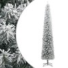 vidaXL Slim Christmas Tree with Stand 118.1" – Lifelike PVC Design, Snow Flocked Artificial Christmas Tree with Metal Stand for Stability - 2 of 4