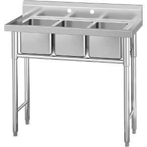 WhizMax Free Standing Stainless-Steel Single Bowl Commercial Restaurant Kitchen Sink - 1 of 4