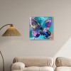 Art Remedy Jewel Toned Butterfly Colorful buterfly and flowers wall art Framed - 2 of 4