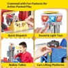 Terramus 29.5'' Large City Action Rescue Vehicle Toddler Playset  Fire Station Transform Track with 4 Cars, Helicopte,r Gifts for Kids Aged 3+ - 3 of 4