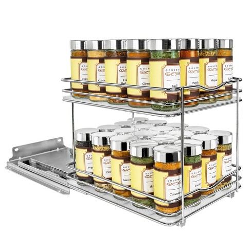 Lynk Professional Slide Out Double Spice Rack Upper Cabinet Organizer - 4  Wide