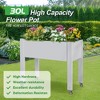 Maggift Planters, Garden Flower Pot Box with Wheels, Switchable Drainage Holes, Terrace Gardening Raised Flower Beds, White, 48"*24"*33" - 2 of 4