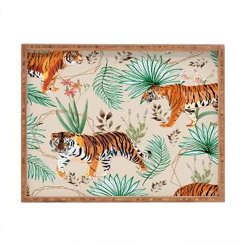 83 Oranges Tropical and Tigers Bamboo Tray - Deny Designs