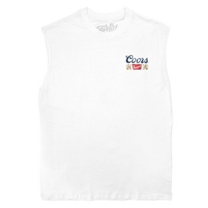 Coors Banquet Rodeo Double Sided Sleeveless Muscle Tee T-Shirt - White - 1 of 4