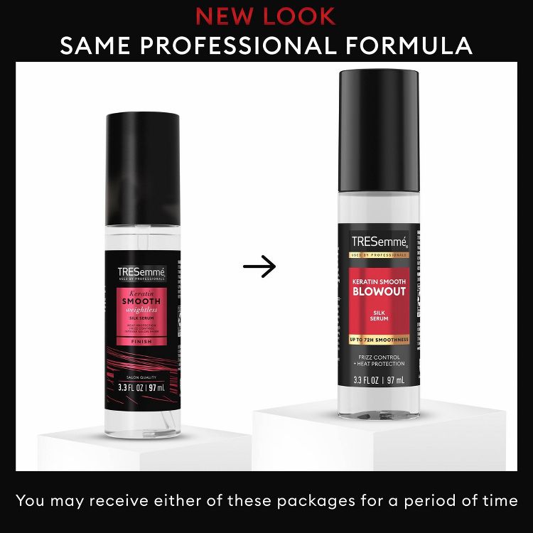 Tresemme Weightless Silk Serum for Intense Salon-Level Shine Keratin Smooth with Heat Protection and Frizz Control - 3.3oz, 2 of 7
