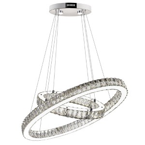 CWI Lighting Florence LED Chandelier With Chrome Finish - 1 of 4