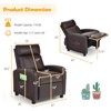 Infans Kids Recliner Chair Adjustable Leather Sofa Armchair w/ Footrest Side Pocket - 2 of 4