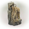 Alpine Corporation 52" Resin Waterfall Tree Trunk Fountain with LED Lights Taupe - image 3 of 4