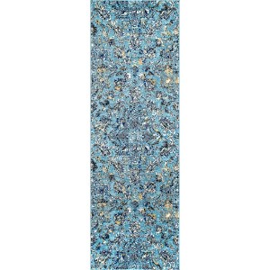 Nuloom Taunya Runner Rug - Aqua 2' 8" x 8' - 1 of 4