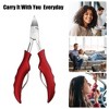 Unique Bargains Toe Nail Clippers Professional Nail Clipper Kit for Travel or Home Red Stainless Steel - 2 of 4