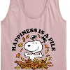 Women's - Peanuts - Happiness Is A Pile Of Leaves Graphic Racerback Tank - 2 of 4