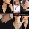 3mm/5mm Herringbone Choker Necklace, 12.5/15/18, Stainless Steel/Sterling Silver, Silver/Yellow Gold/Rose Gold/Black, Comes with Box - 3 of 4