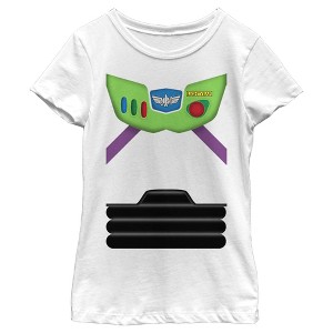 Girl's Toy Story Buzz Lightyear Costume Tee T-Shirt - 1 of 4