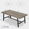 70.87 Inch Farmhouse Dining Table for 6 to 8, Large Rectangular Dinner Table with Sturdy Metal Frame for Dining Room, Home Office, Living Room - 2 of 4