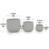 VisioGear 3PCS Ceramic Flowerpot, Modern Planter for Patio, Garden, Windowsill, Matte White, 9.5"*9.5"*8.1" - 3 of 4