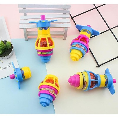 UFO Spinning Tops With LED Lights (12 Tops Per Pack)