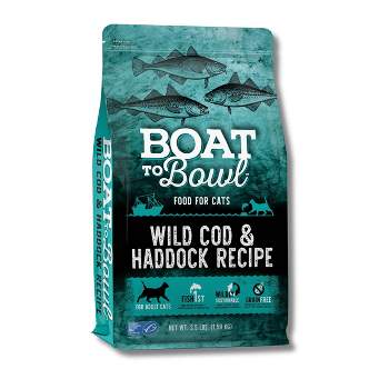 Boat To Bowl Wild Cod Fish and Haddock Fish Seafood Flavor Recipe Adult Dry Cat Food - 3.5lbs