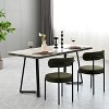 CAVINAS Modern Velvet Dining Chair with Crescent Backrest, Upholstered Accent Chair with Metal Legs for Dining Room, Kitchen - 4 of 4