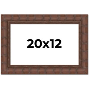 PosterPalooza | 20x12 Wide Bamboo Picture Frame, UV Acrylic, 4 Finishes - Brown, Black, Silver, and Natural - 1 of 4