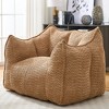 Wooakway Beige Chenille Sofa with Armrest Bean Bag for Living Room Single Upholstered Sofa Chair for Bedroom - 3 of 4