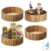 iDesign 1-Inch Round Acacia Wood Lazy Susan - Set of 4 - Natural - 2 of 4