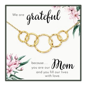 HOPE LOVE SHINE Mom of 4 Necklace – 5 ring necklace Birthday Gift from Daughters, Sons, Siblings - 1 of 4