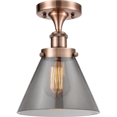 Innovations Lighting 1 - Light Semi-Flush Mount in  Antique Copper