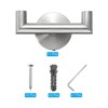 Unique Bargains Stainless Steel Round Wall Mounted Decorative Double Towel Hook - 3 of 3