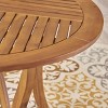 Hermosa 47" Round Acacia Wood Dining Table - Teak - Christopher Knight Home: Water-Resistant, Seats 6 - 3 of 4