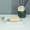 Aoibox White Marble Soap Dish Tray with Central Groove, Elegant Soap Holder for Bathroom Sink, Kitchen Countertop, Bedroom Vanity - 2 of 4