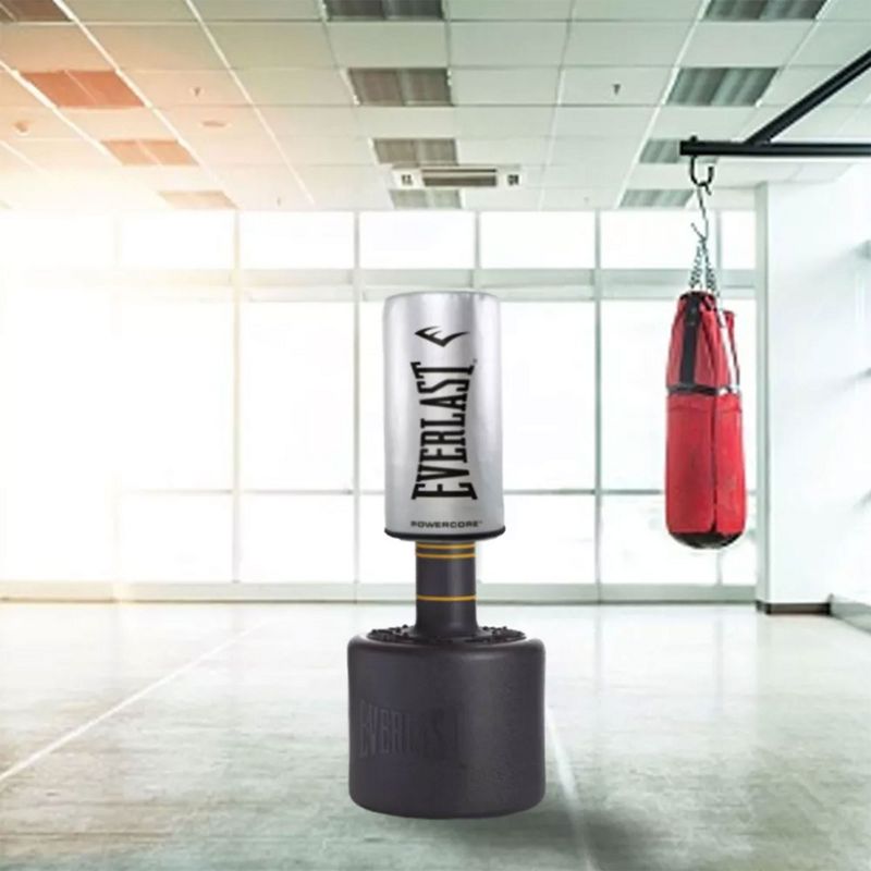 Everlast Powercore Free Standing Indoor Home Rounded Heavy Duty Fitness Training Punching Bag, 5 of 7