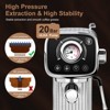 ELJGET Espresso Coffee Maker, 20 Bar Pump Cappuccino Latte Maker with ESE POD Filter & Milk Frother Steam Wand, Silver - 4 of 4