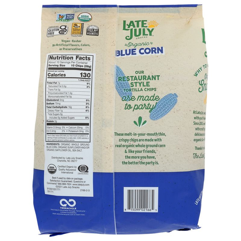 Late July Snacks Blue Corn Tortilla Chips - Case of 9/10.1 oz, 3 of 7