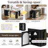 KTMBDW 59 in Extendable Table, for 4-8 People, Mobile Rolling Island Table with Storage Cabinet for Kitchen, Living Room, Modern Furniture - 4 of 4