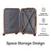 FURNIinspire Bag And Luggage Sets 3 Piece Rolling Suitcase Set, Hard Suitcases with Wheels, Lightweight Travel Luggage, Beige, 21.46"*12.01"*30.51" - 2 of 4