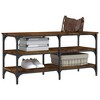 vidaXL Shoe Bench Smoked Oak 39.4 in.x15.2 in.x19.3 in. Engineered Wood - 4 of 4